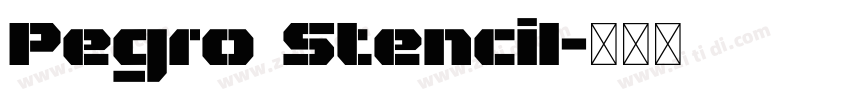 Pegro Stencil字体转换